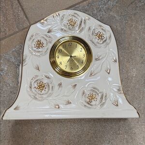 Lenox Elegant Cream Floral Wall Clock